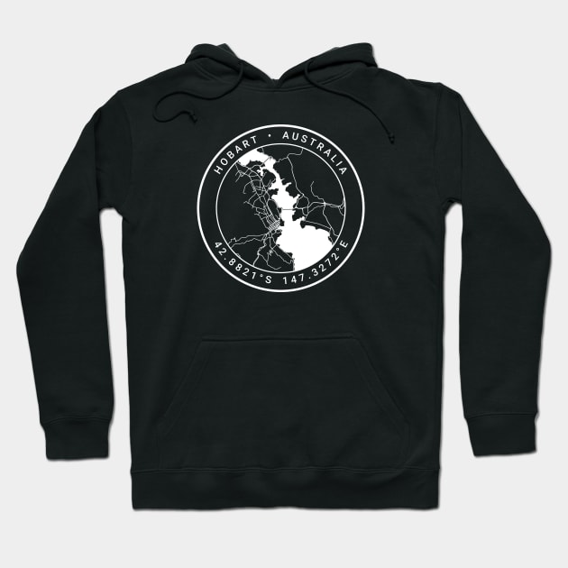 Hobart Map Hoodie by Ryan-Cox